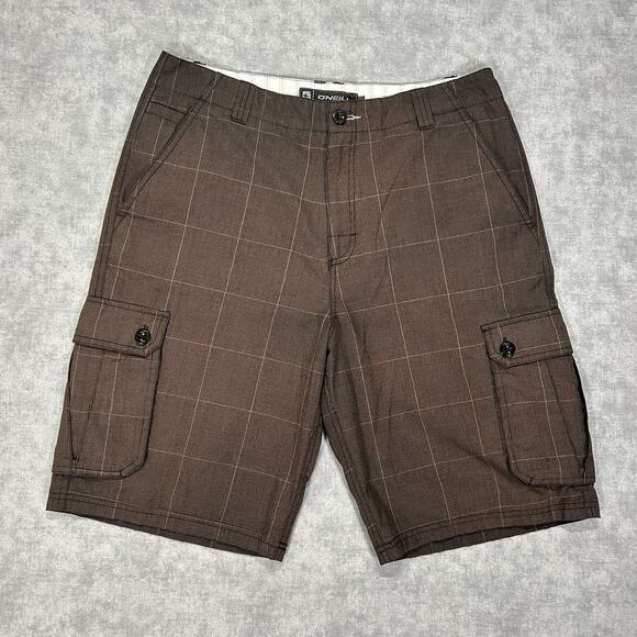 O'Neill Other - Y2K O'Neill sun faded plaid streetwear cargo shorts mens size 34